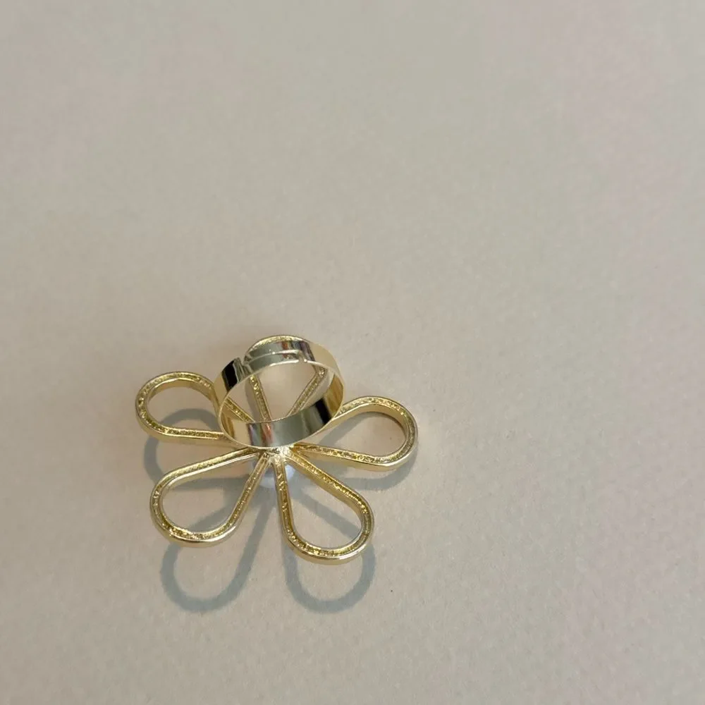 Flower pearl ring N1302 - Picture 3 of 4